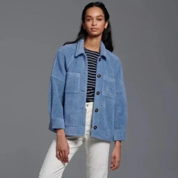 Anthropologie - Greylin Charley blue Cozy Shirt Jacket/Shacket - SIZE SMALL - Picture 16 of 16